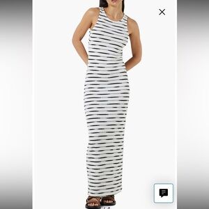 Noisy may Malina Sleeveless Stripe Rib Tube Dress